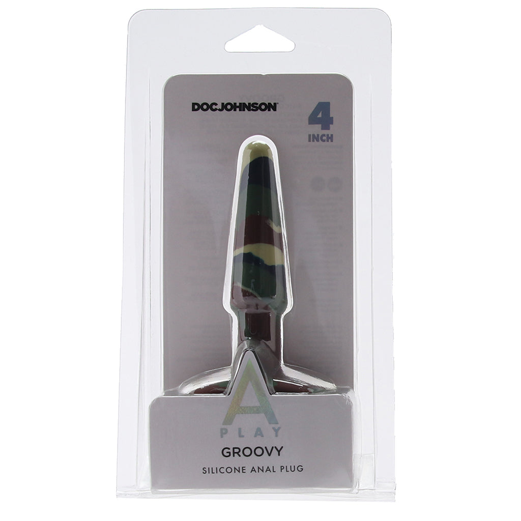 A-Play Groovy 4 Inch Anal Plug in Camo Anal Sex Toys > Butt Plugs - Tophatter Daily Deals