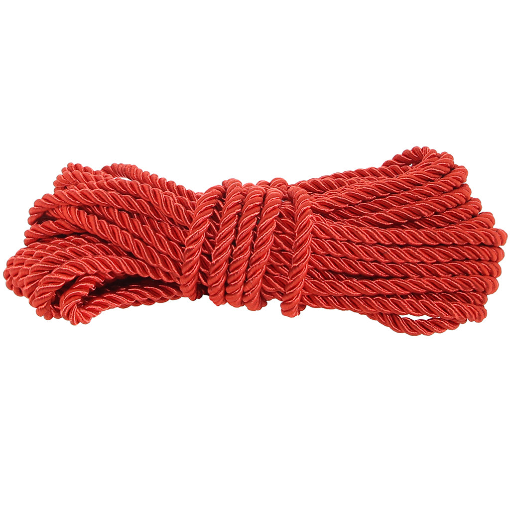 Ouch! 32.8'/10m Bondage Rope in Red - Tophatter's Adult Sex Toys Online Bondage and Fetish > Restraints - Tophatter Daily Deals