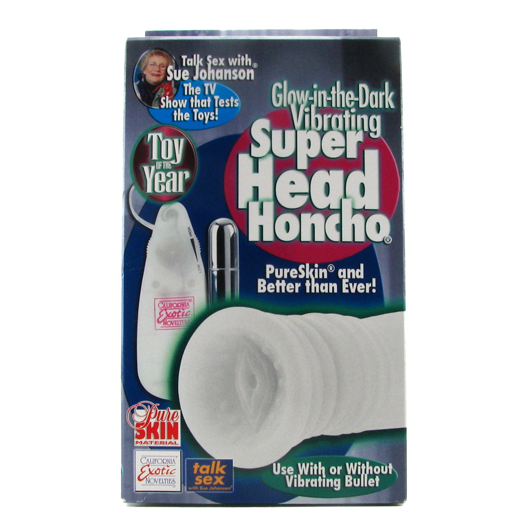Vibrating Glow Super Head Honcho in White Male Masturbators > Pocket Strokers - Tophatter Daily Deals
