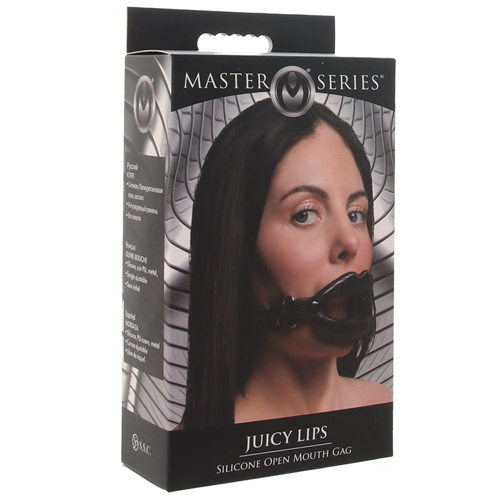 Master Series Juicy Lips Open Mouth Gag in Black Bondage and Fetish > Ball Gags & Mouth Restraints - Tophatter Daily Deals