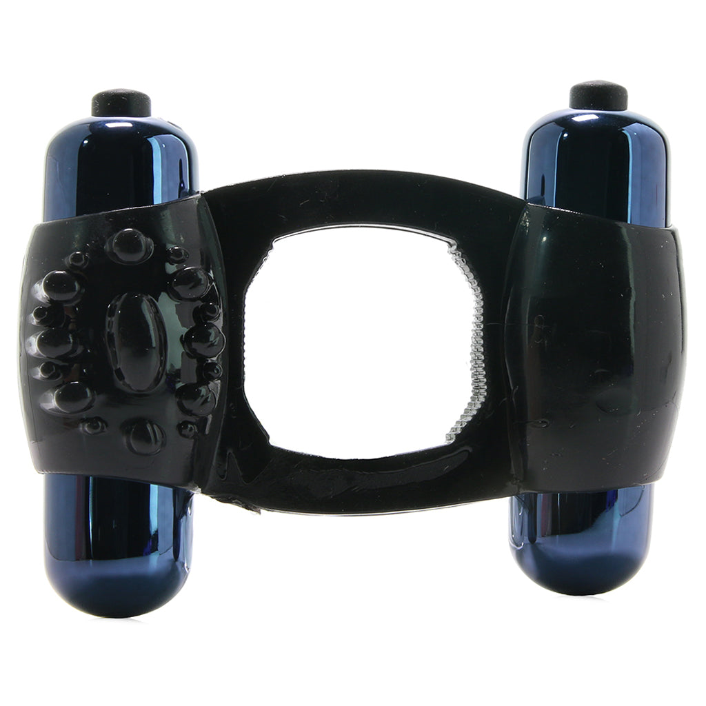 Duo-Vibrating Super Ring in Black - Tophatter's Adult Products Cock Rings - Tophatter Daily Deals