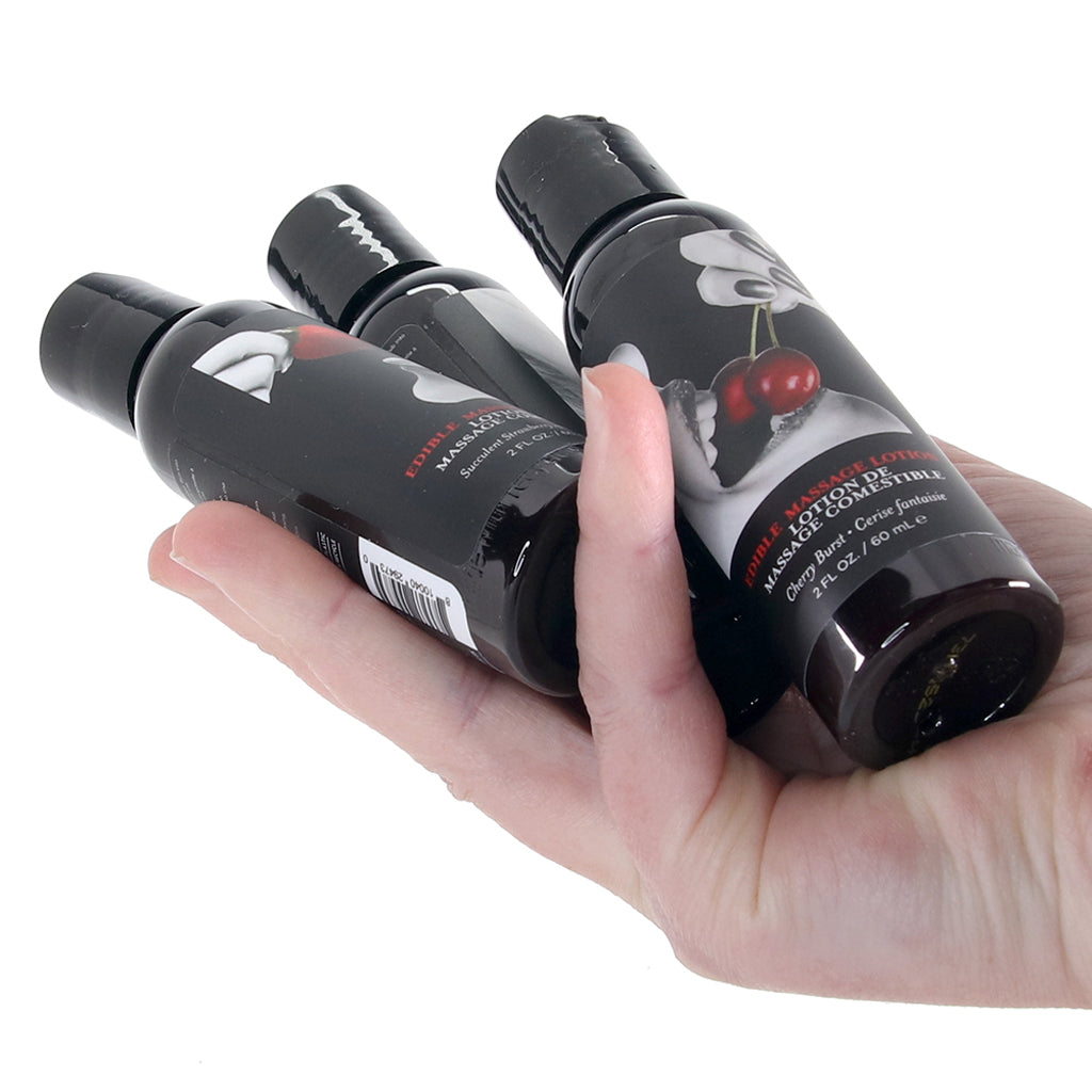 Massage A Trois Edible Massage Lotion Gift Set in 2oz/60ml - Tophatter's Adult Products Lubes and Lotions > Erotic Massage Oils - Tophatter Daily Deals