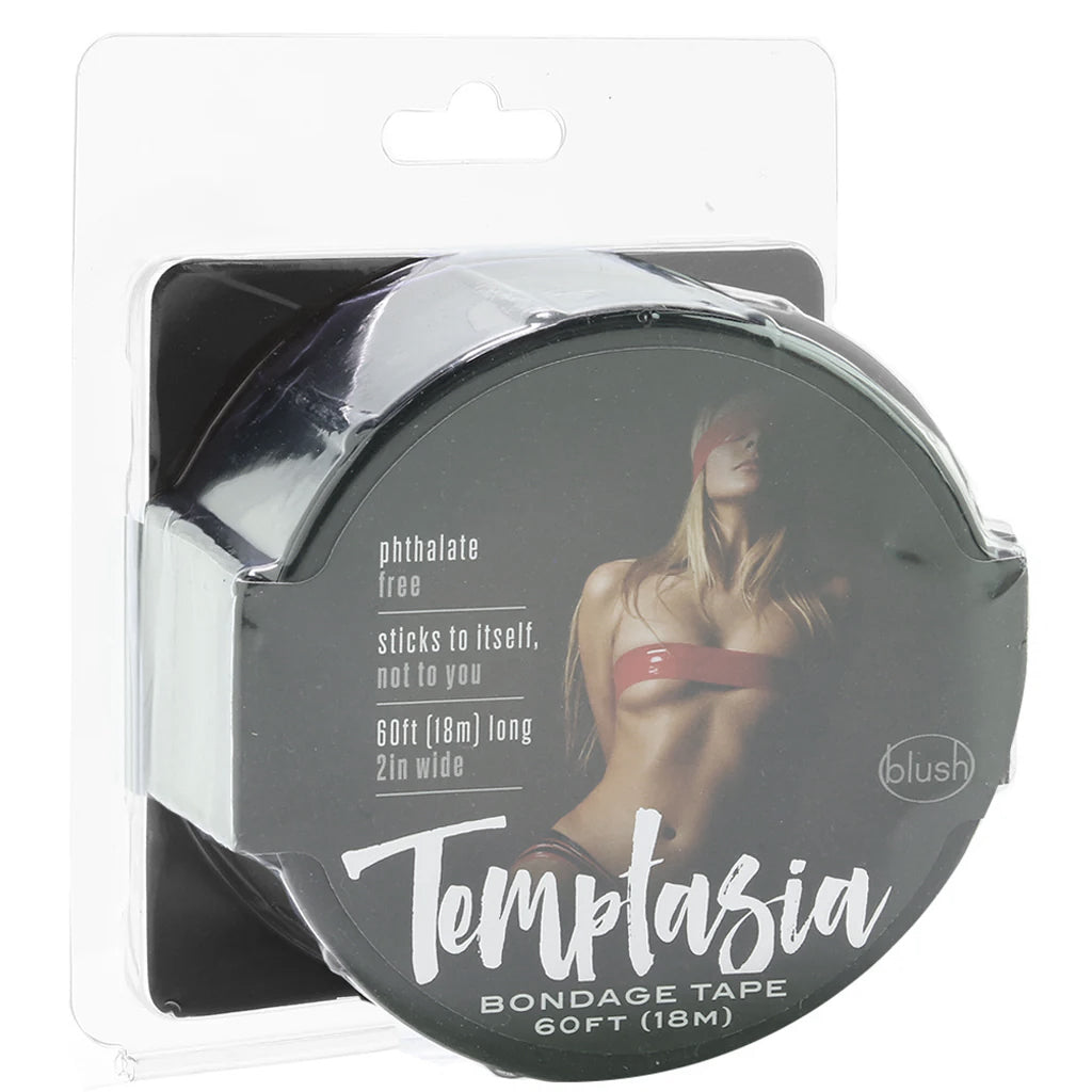 Temptasia 60 Foot Bondage Tape in Black - Tophatter's Adult Products Bondage and Fetish > Restraints - Tophatter Daily Deals