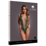 Le Désir V-Neck Green Teddy with Sheer Panels Lingerie > Lingerie - Tophatter Daily Deals