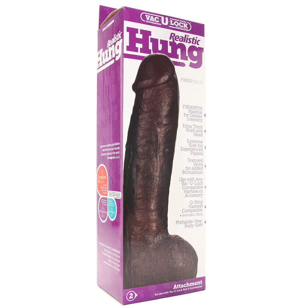 Hung 12.5 Inch Vac-U-Lock Dildo in Brown Dildo Sex Toys > Realistic Dildos - Tophatter Daily Deals