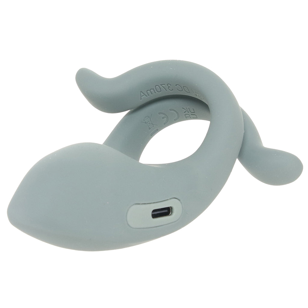 Dame Hug Vibrating Adjustable Couples Ring in Steel - Tophatter's Vibrator Deals Online Cock Rings - Tophatter Daily Deals