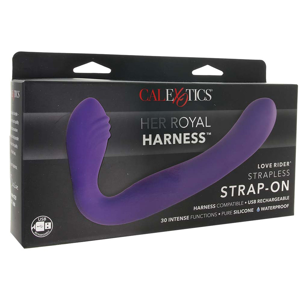 Rechargeable Love Rider Strapless Strap-On in Purple - Tophatter's Adult Products Vibrators > Strap-On & Wearable - Tophatter Daily Deals