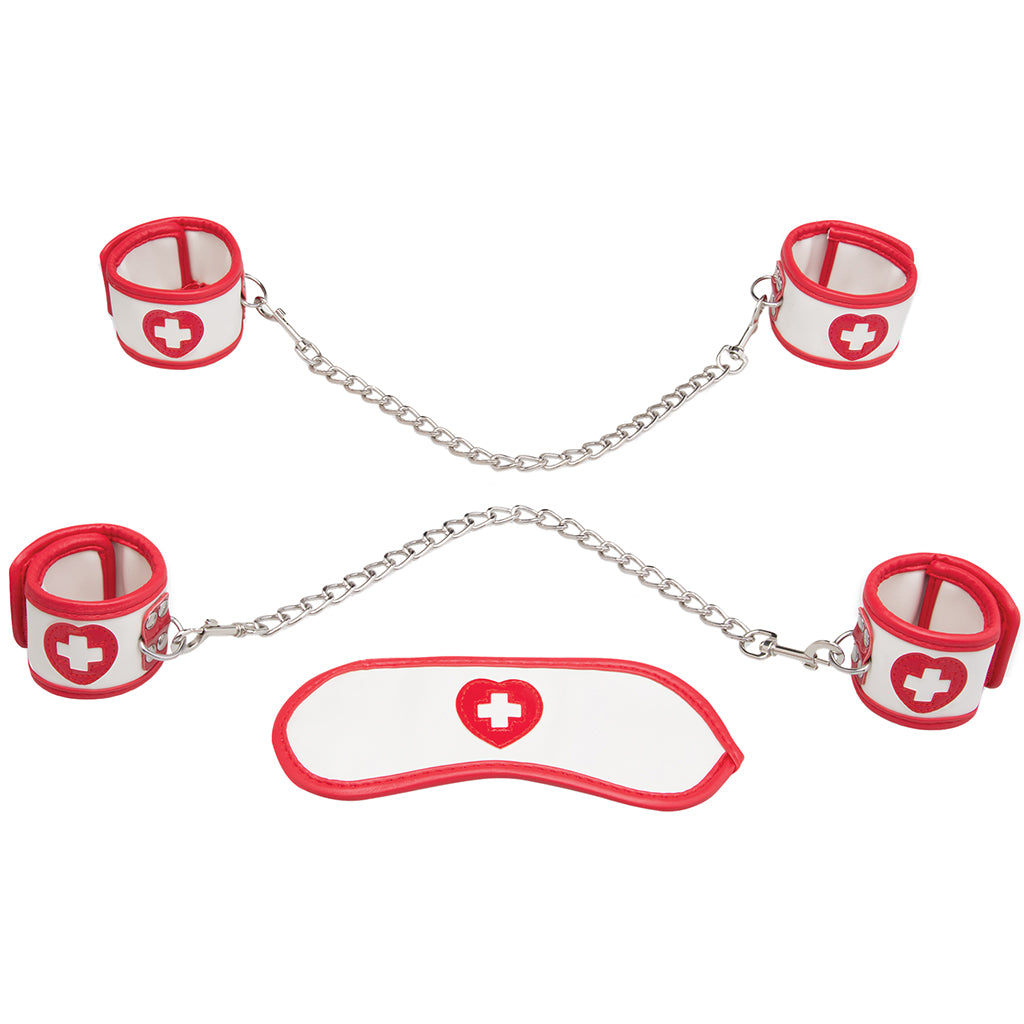 Naughty Nurse 5 Piece BDSM Set Bondage and Fetish > Restraints - Tophatter Daily Deals