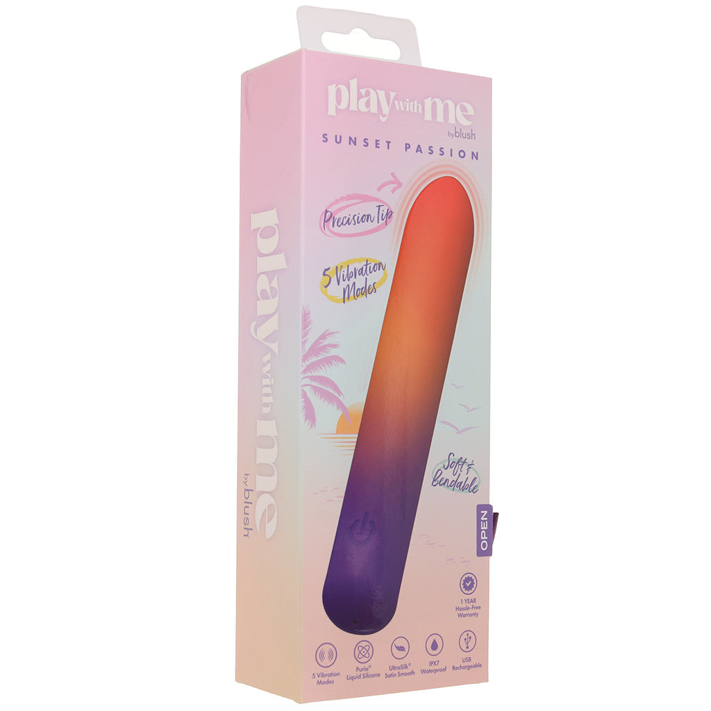 Play with Me Sunset Passion Flexible Bullet Vibe Vibrators > Bullet and Egg Vibrators - Tophatter Daily Deals