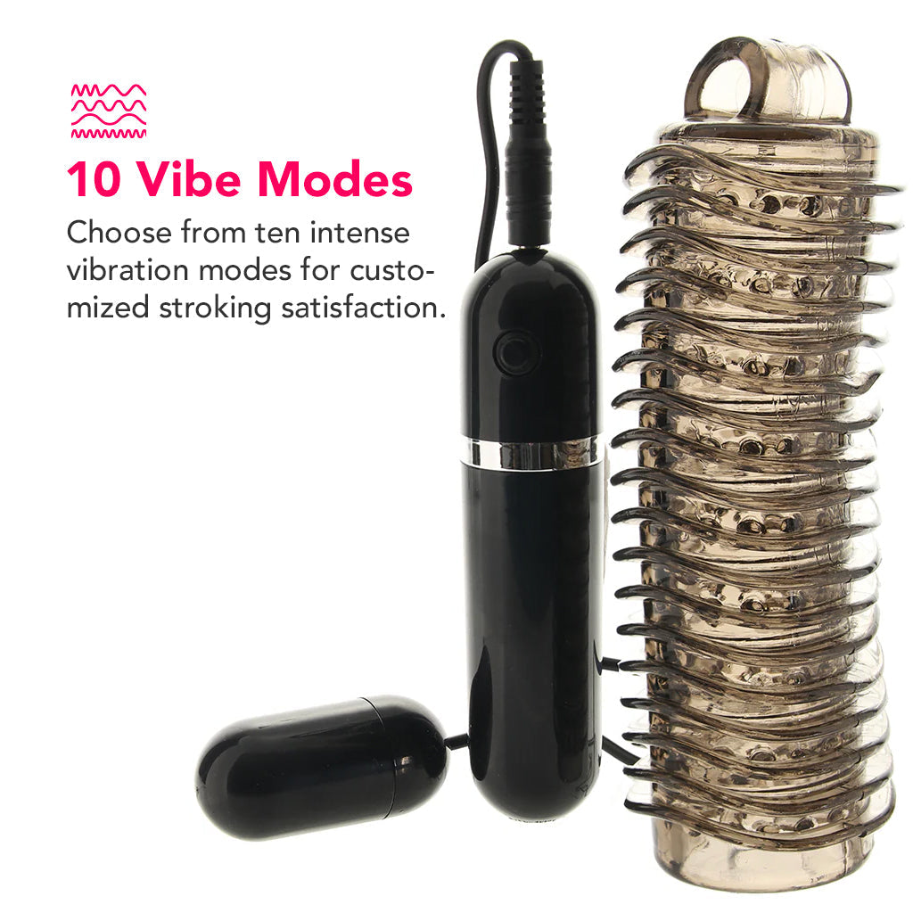 Colt 10 Function Textured Vibrating Stroker in Smoke Male Masturbators > Vibrating - Tophatter Daily Deals