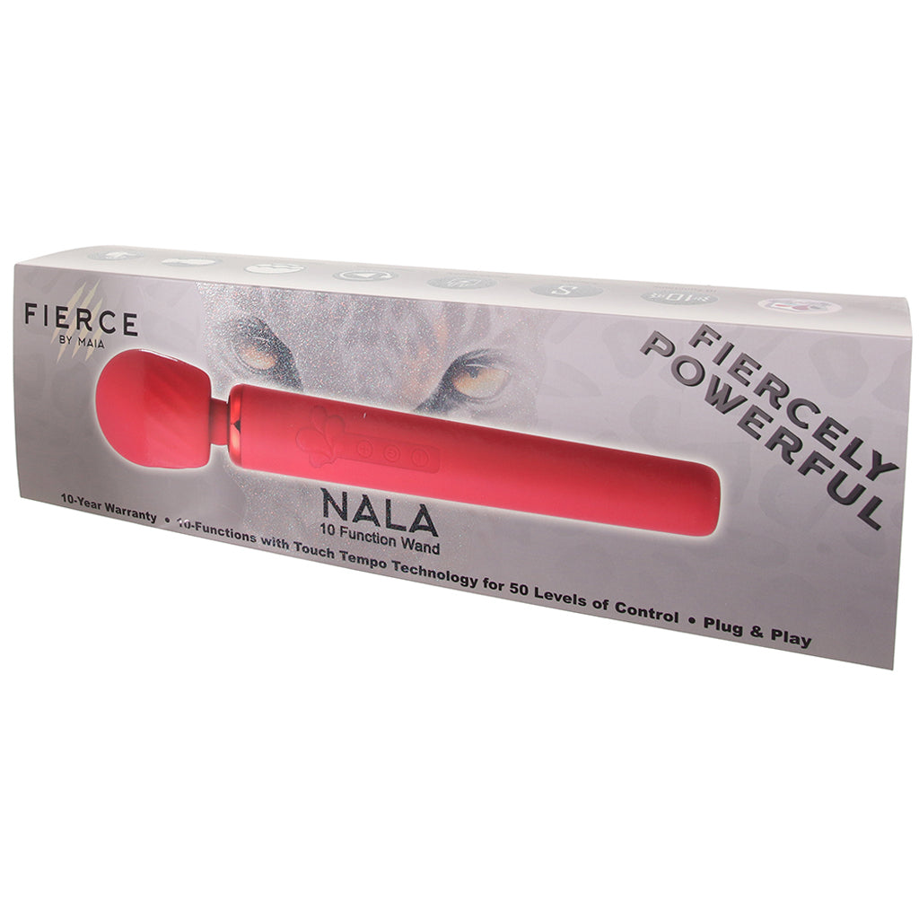 Nala Fierce Plug-In Rechargeable Wand in Red - Tophatter's Adult Sex Toys Online Shop by Brand > Maia - Tophatter Daily Deals