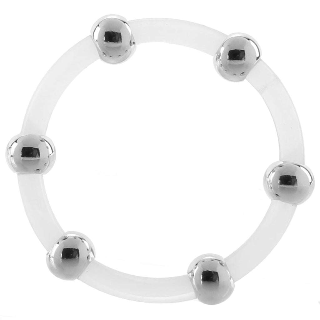 XL Steel Beaded Silicone Rings Cock Rings - Tophatter Daily Deals