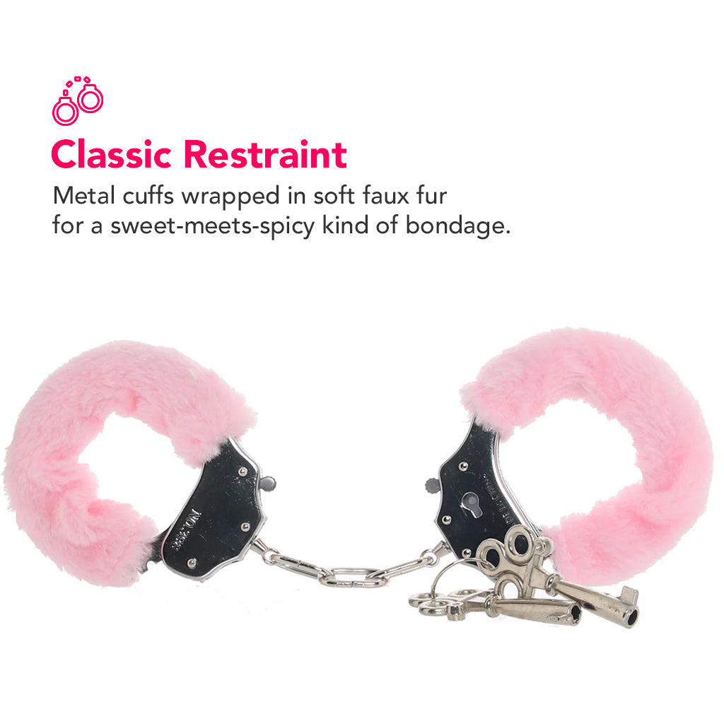 Tempasia Beginner Fuzzy Cuffs in Pink Bondage and Fetish > Wrist and Ankle Cuffs - Tophatter Daily Deals