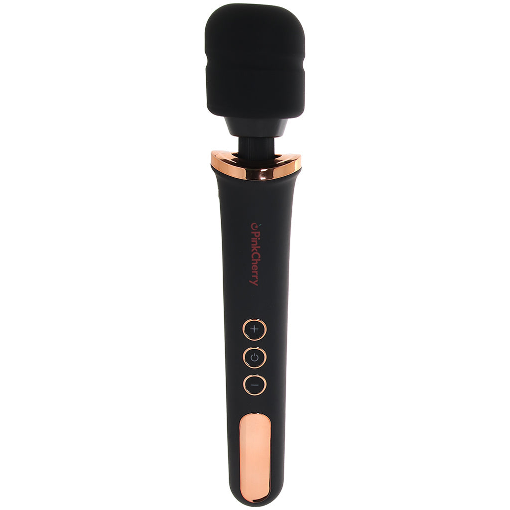 PinkCherry Rechargeable Wand in Black - Tophatter's Adult Sex Toys Online Vibrators > Wands - Tophatter Daily Deals