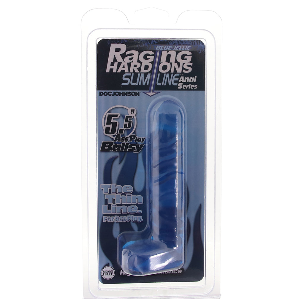 Raging Hard-Ons Slimline 5.5 Inch Ballsy in Blue - Tophatter's Adult Products Anal Sex Toys > Anal Starter Toys - Tophatter Daily Deals
