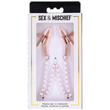 S&M Peaches 'n CreaMe Pearl Nipple Clamps Bondage and Fetish > Nipple Stimulators & Clamps - Tophatter Daily Deals