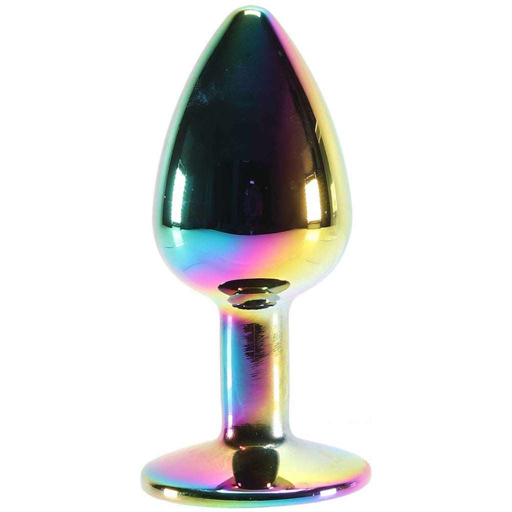 Small Aluminum Plug with Rainbow Gem in Multicolor Anal Sex Toys > Butt Plugs - Tophatter Daily Deals