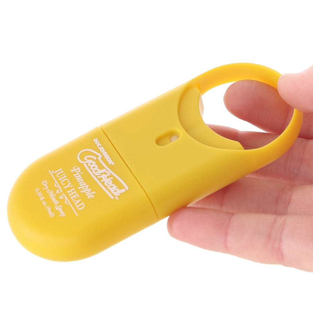 GoodHead Juicy Head Dry Mouth Spray To-Go in Pineapple - Tophatter's Adult Products Lubes and Lotions > Flavored Sex Lubes - Tophatter Daily Deals