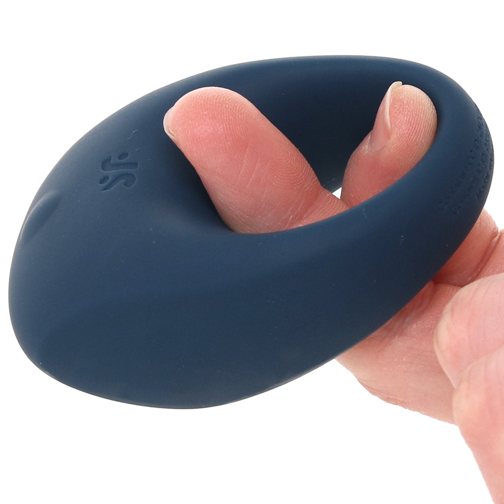 Satisfyer Strong One Ring Vibe in Blue Cock Rings - Tophatter Daily Deals
