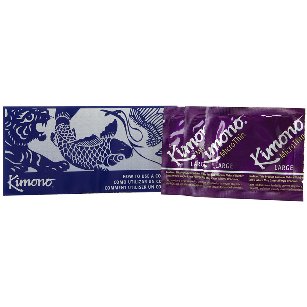 Kimono MicroThin Large Condoms in 3 Pack Condoms - Tophatter Daily Deals