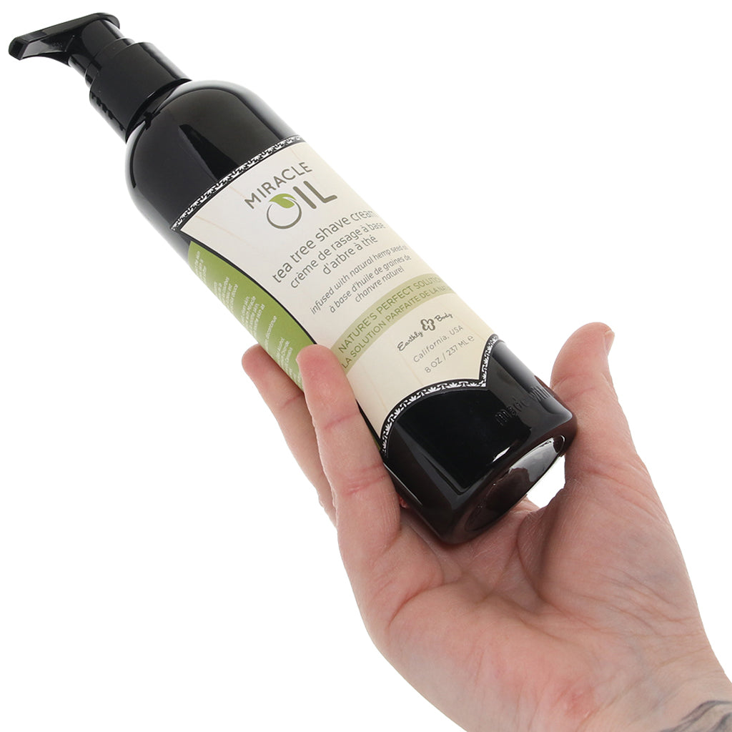 Miracle Oil Tea Tree Shave Cream in 8oz/237ml Lubes and Lotions > Bath - Tophatter Daily Deals