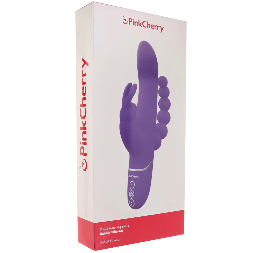 PinkCherry Triple Rabbit Vibe in Purple Vibrators > Rabbit Vibrators - Tophatter Daily Deals