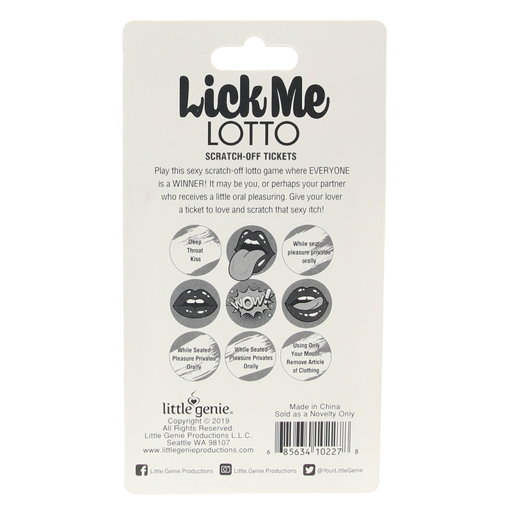 Lick Me Lotto Scratch Card - Tophatter's Adult Products Sensual Love > Games - Tophatter Daily Deals