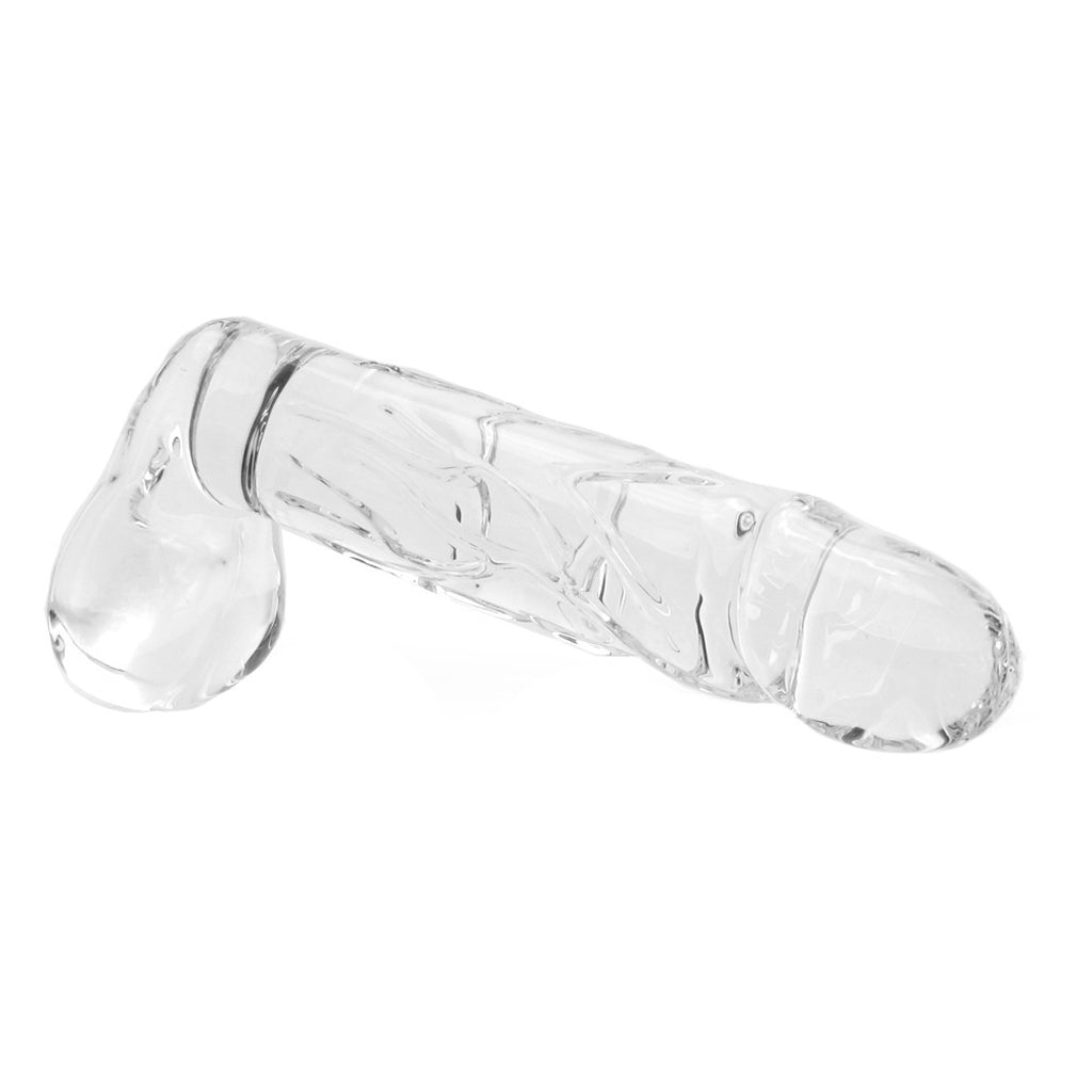 Blown Large Realistic Glass Dildo in Clear - Tophatter's Adult Products Dildo Sex Toys > Pyrex Glass Dildos - Tophatter Daily Deals