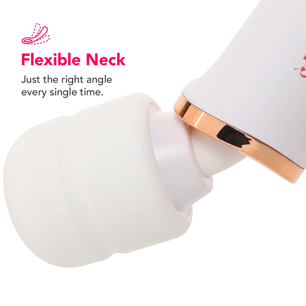 PinkCherry Rechargeable Wand in White Vibrators > Wands - Tophatter Daily Deals