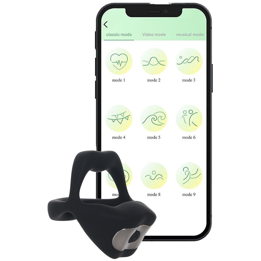 Techno Strobe Vibrating Cock Ring in Black Cock Rings - Tophatter Daily Deals