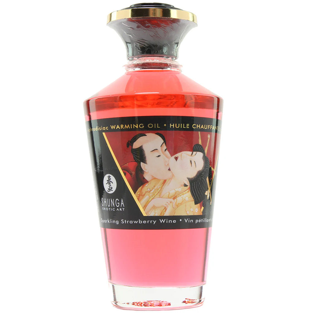 Aphrodisiac Warming Oil 3.5oz/100ml in Sparkling Strawberry Sensual Love > Massage - Tophatter Daily Deals