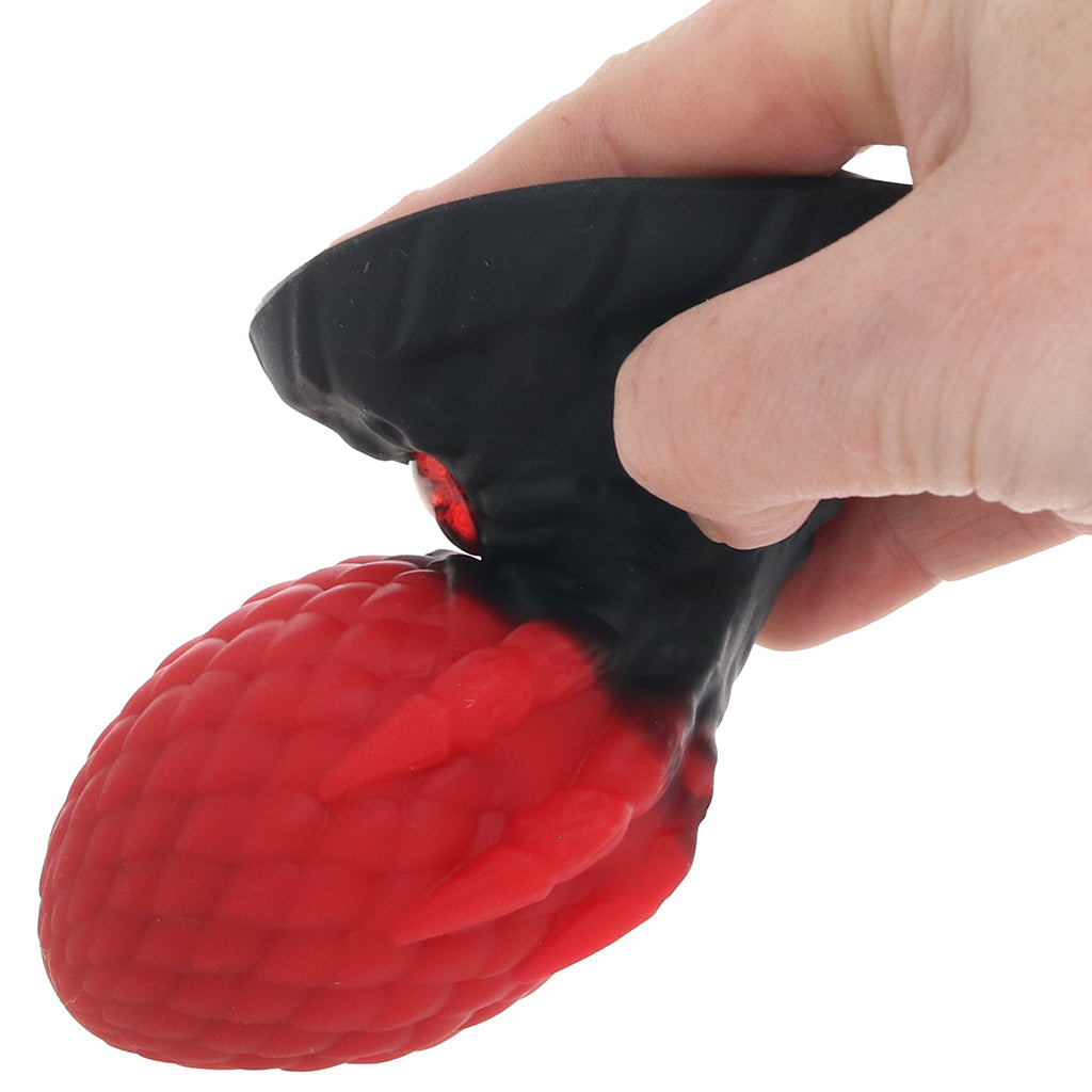 Creature Cocks Eye of the Dragon Silicone Plug in Red - Tophatter's Adult Sex Toys Online Anal Sex Toys > Butt Plugs - Tophatter Daily Deals