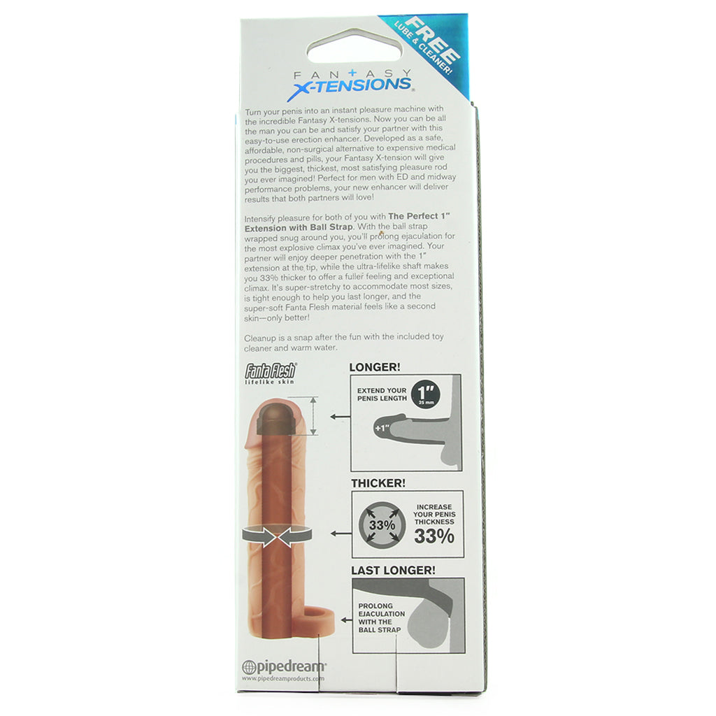Perfect 1 Inch Extension with Ball Strap in White Male Enhancement > Extenders and Sleeves - Tophatter Daily Deals