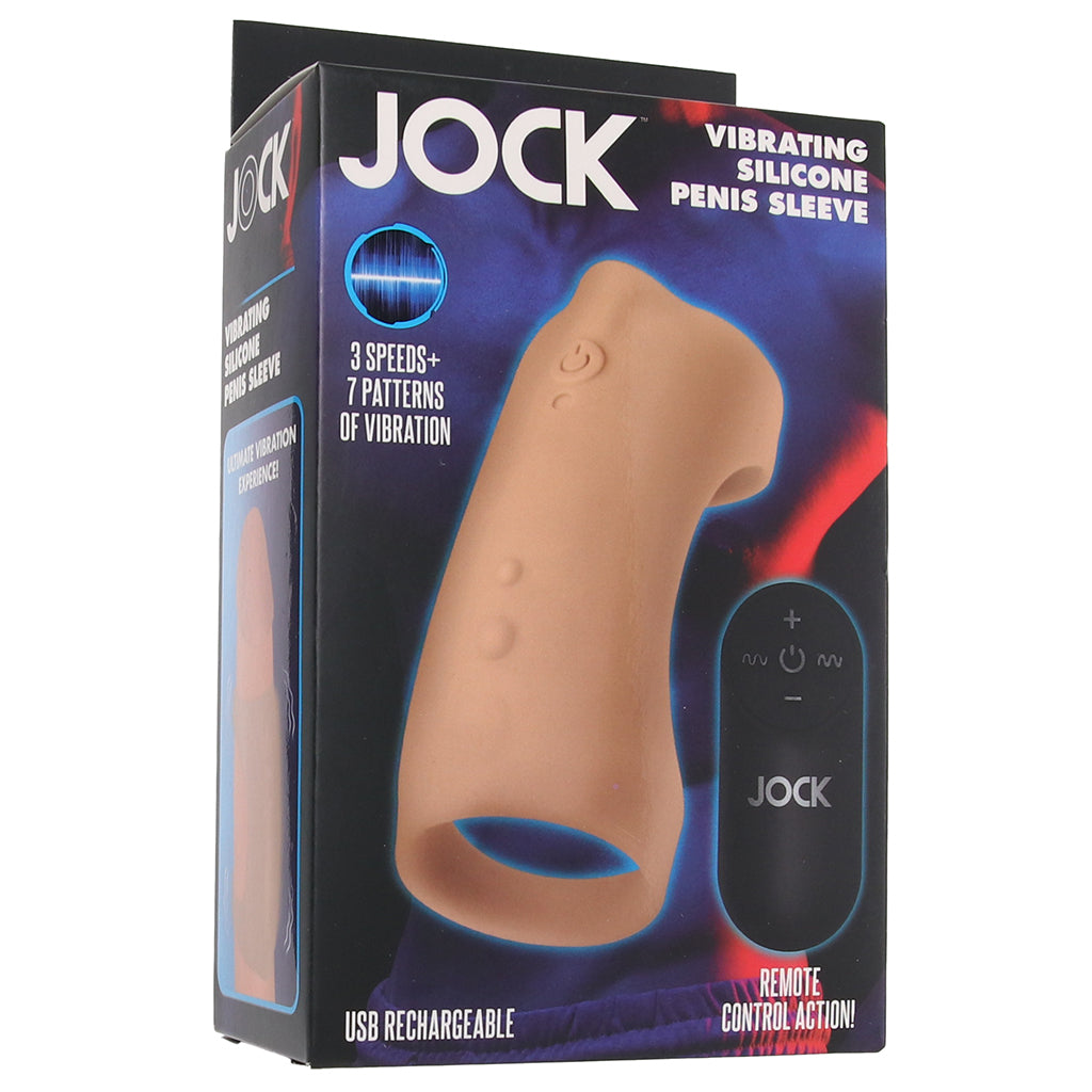 Jock Vibrating Silicone Penis Sleeve in Tan Male Enhancement > Extenders and Sleeves - Tophatter Daily Deals