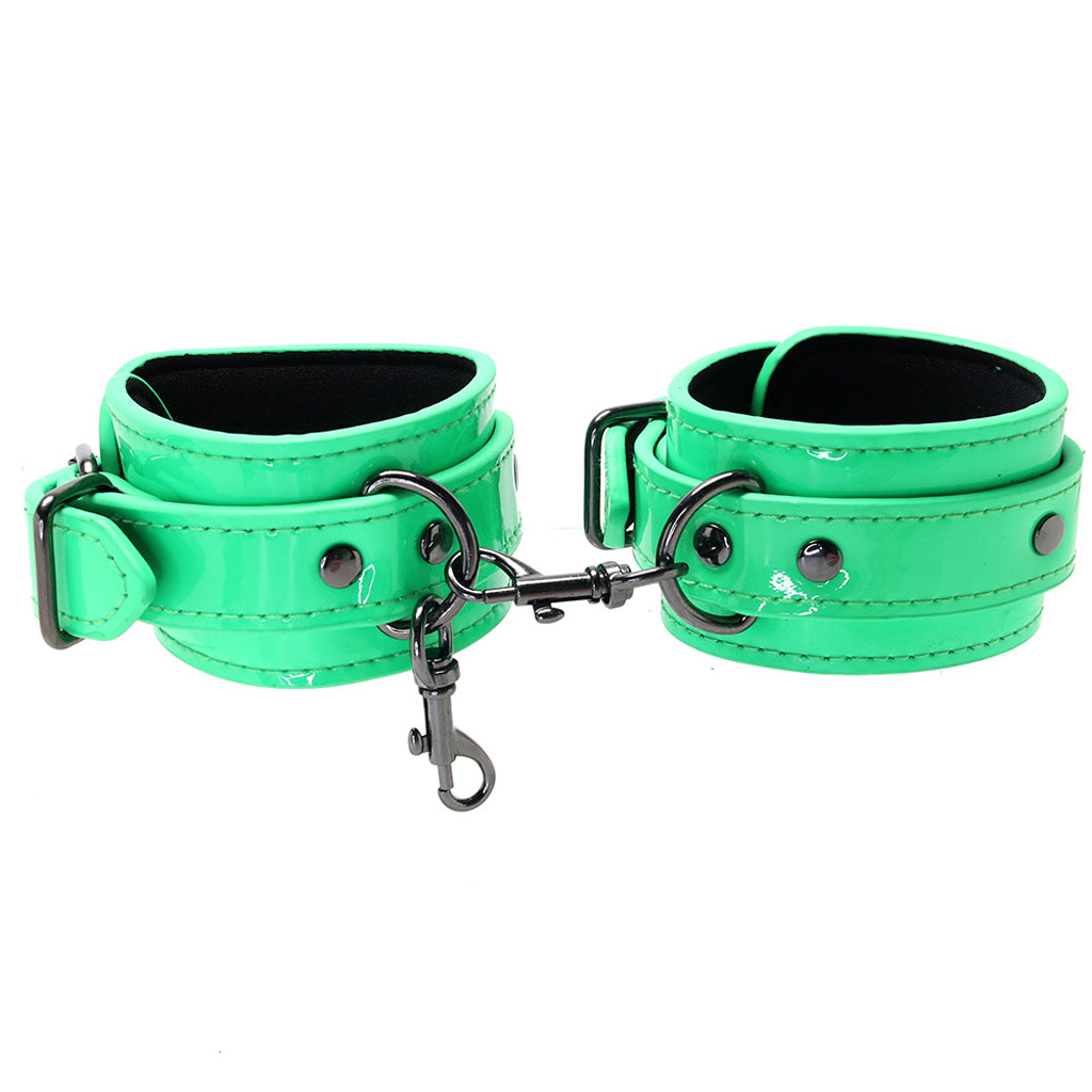 Electra Play Things Wrist Cuffs in Neon Green - Tophatter's Adult Products Bondage and Fetish > Wrist and Ankle Cuffs - Tophatter Daily Deals