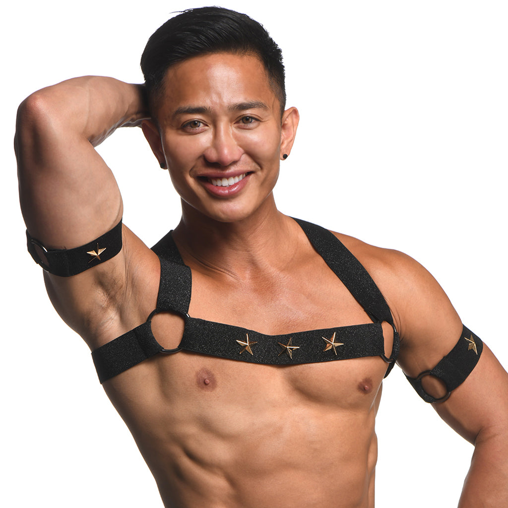 Master Series Rave Harness Elastic Chest Harness /XL Bondage and Fetish > Men's Bondage Wear - Tophatter Daily Deals