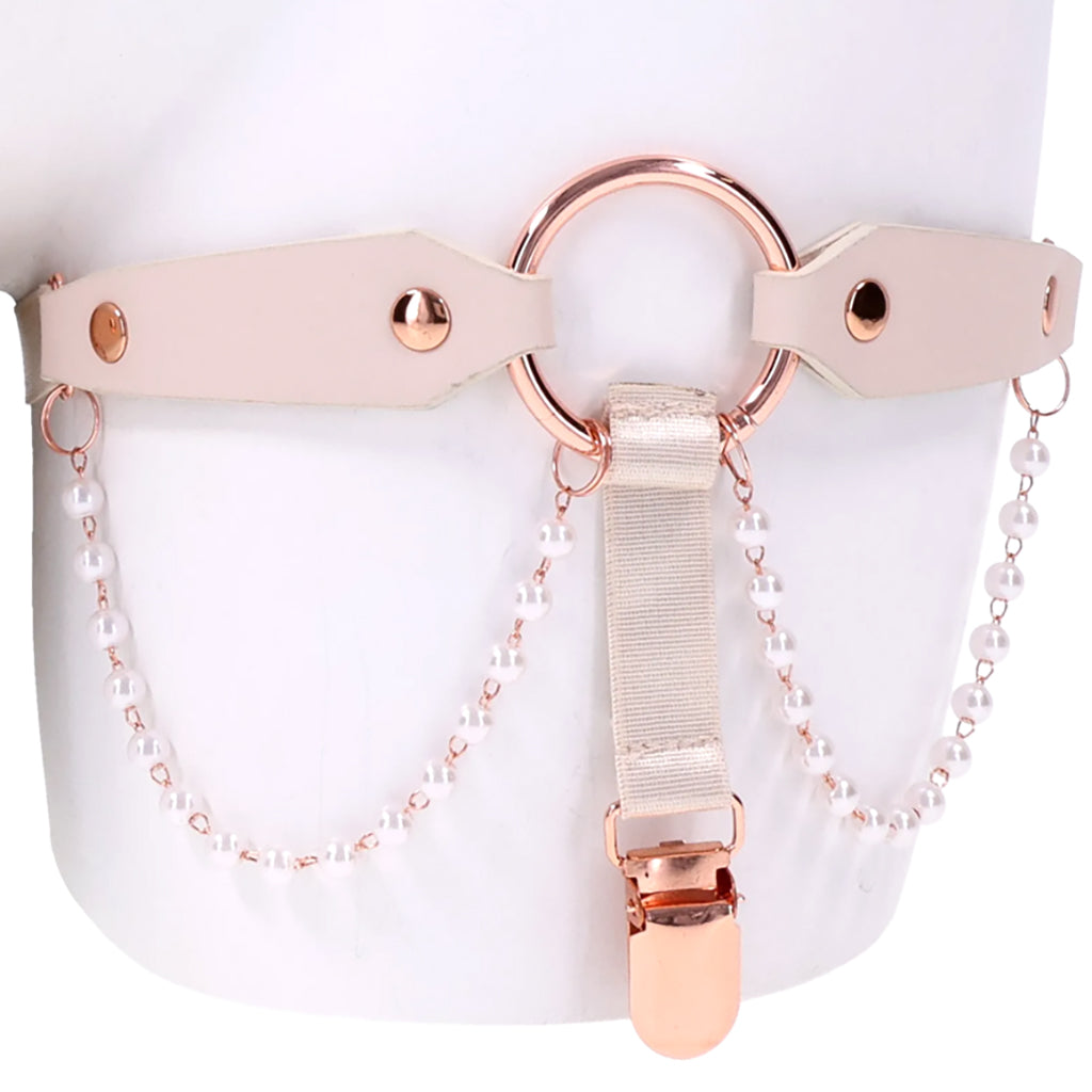 S&M Peaches 'n CreaMe Pearl Garters - Tophatter's Adult Sex Toys Online Bondage and Fetish > Tools & Accessories - Tophatter Daily Deals