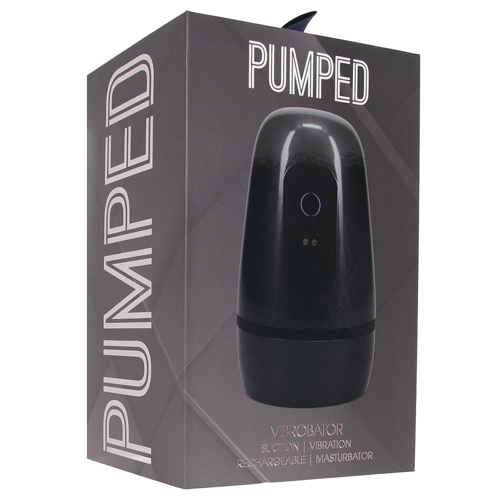 Pumped Vibrobator Masturbator in Gunmetal Male Masturbators > Auto Strokers - Tophatter Daily Deals