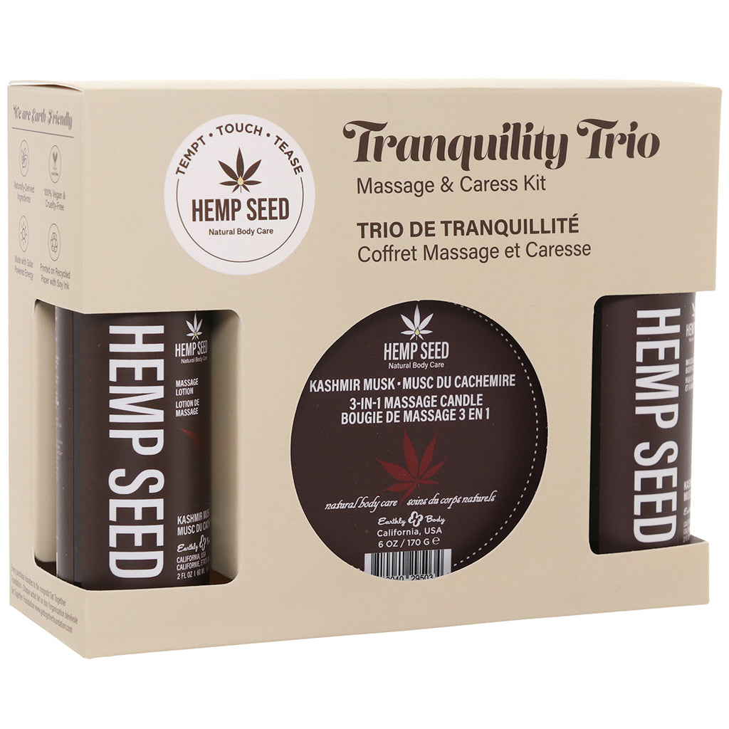 Hemp Seed Tranquility Trio Massage Kit in Kashmir Musk Sensual Love > Massage - Tophatter Daily Deals