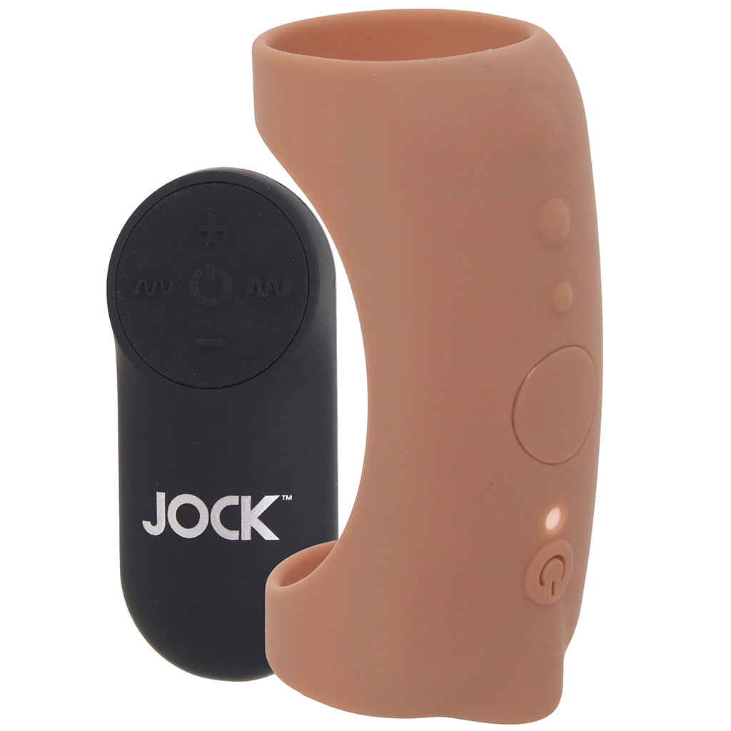 Jock Vibrating Silicone Penis Sleeve in Tan - Tophatter's Vibrator Deals Online Male Enhancement > Extenders and Sleeves - Tophatter Daily Deals