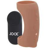 Jock Vibrating Silicone Penis Sleeve in Tan - Tophatter's Vibrator Deals Online Male Enhancement > Extenders and Sleeves - Tophatter Daily Deals