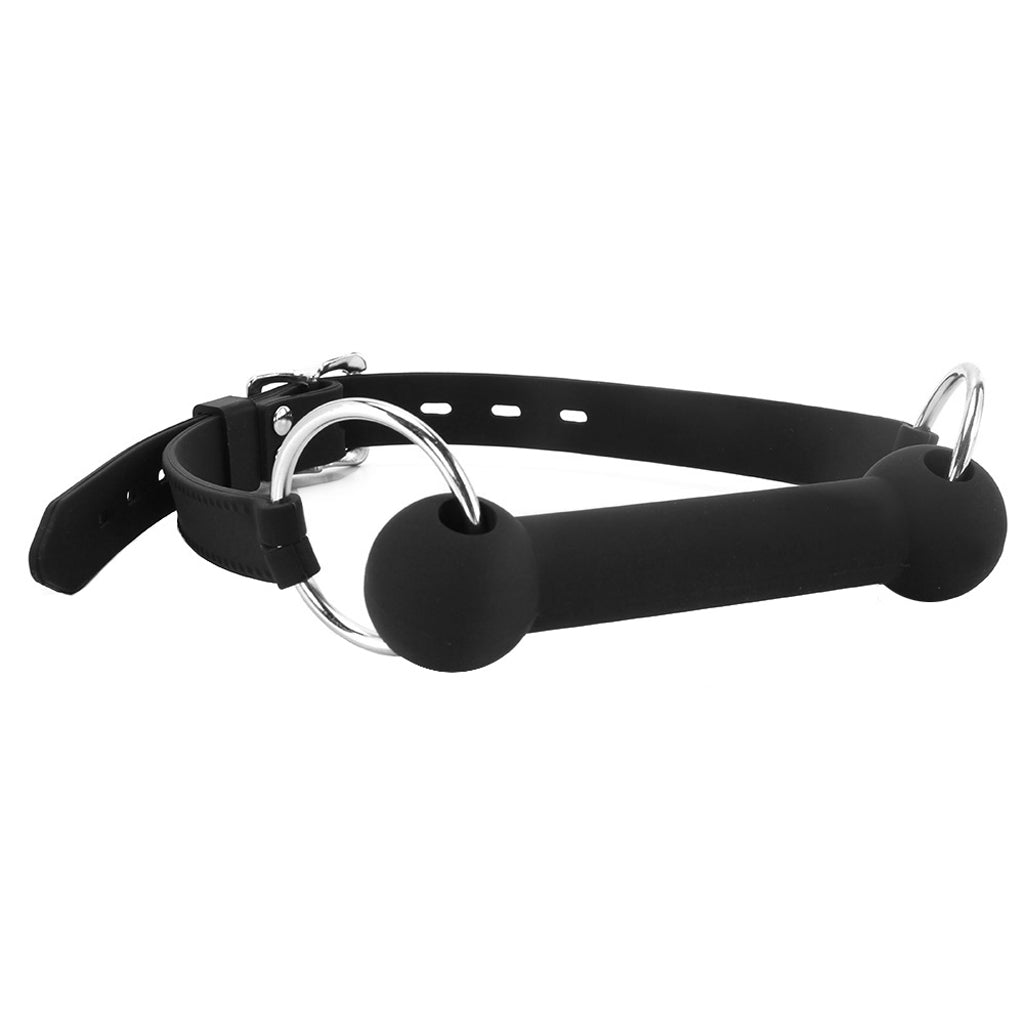 Black & White Silicone Bit Gag - Tophatter's Adult Products Bondage and Fetish > Ball Gags & Mouth Restraints - Tophatter Daily Deals
