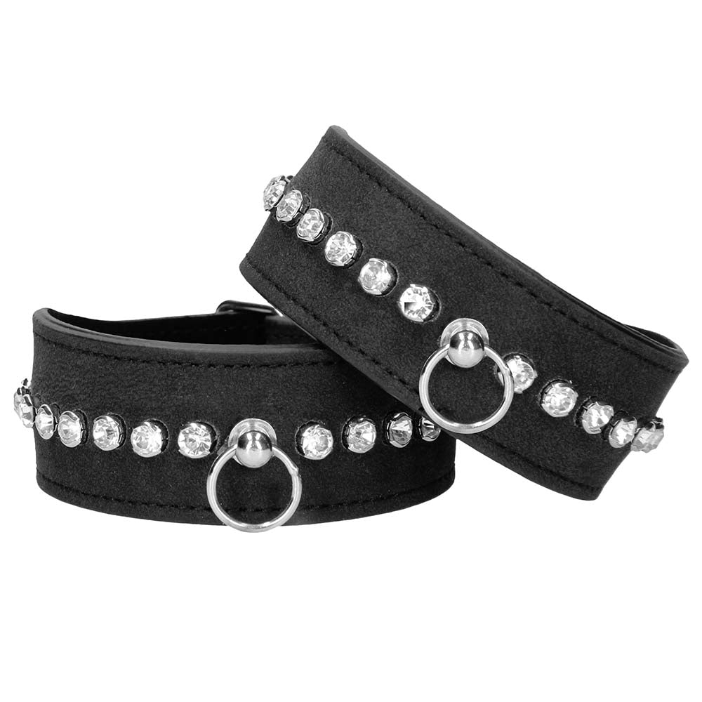 Ouch! Diamond Studded Ankle Cuffs Bondage and Fetish > Wrist and Ankle Cuffs - Tophatter Daily Deals