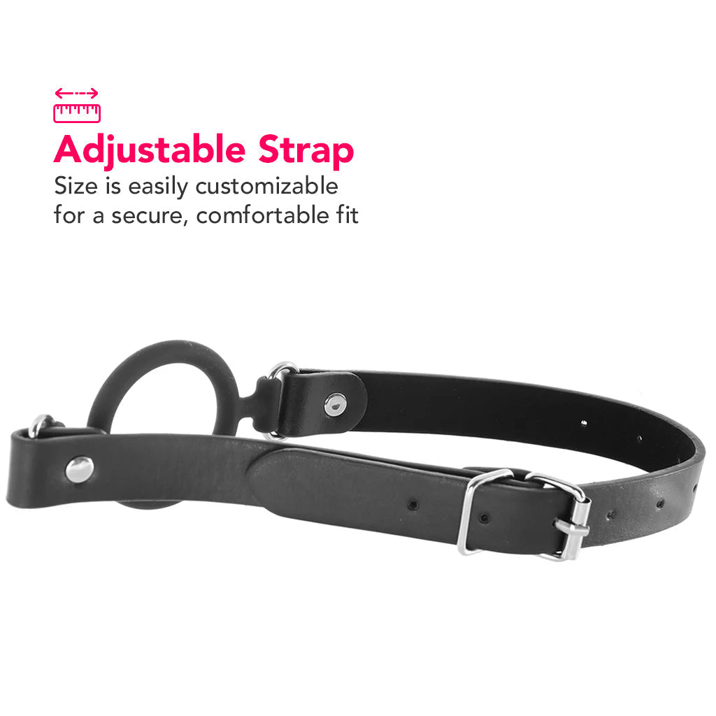 Ouch! Silicone Rigid Ring Gag in Black Bondage and Fetish > Ball Gags & Mouth Restraints - Tophatter Daily Deals