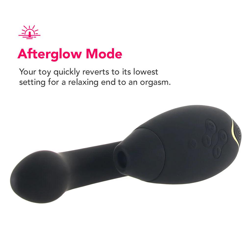 Womanizer Duo 2 Clitoral & G-Spot Stimulator in Black Vibrators > Clitoral Suction & Stimulation - Tophatter Daily Deals