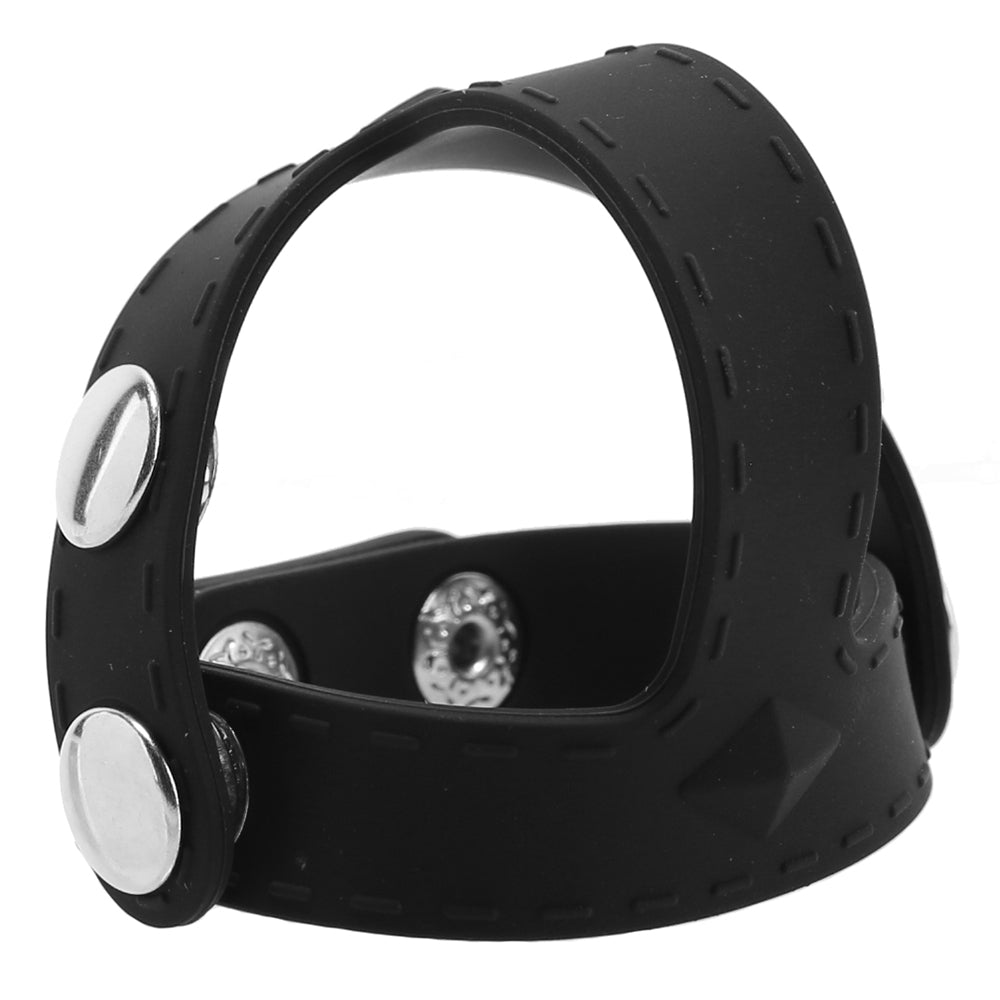 Blue Line Silicone T-style Cock Ring With Ball Divider - Tophatter's Adult Sex Toys Online Cock Rings - Tophatter Daily Deals