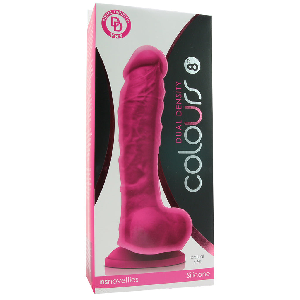Colours 8 Inch Dual Density Silicone Dildo in Pink - Tophatter's Adult Products Dildo Sex Toys > Realistic Dildos - Tophatter Daily Deals
