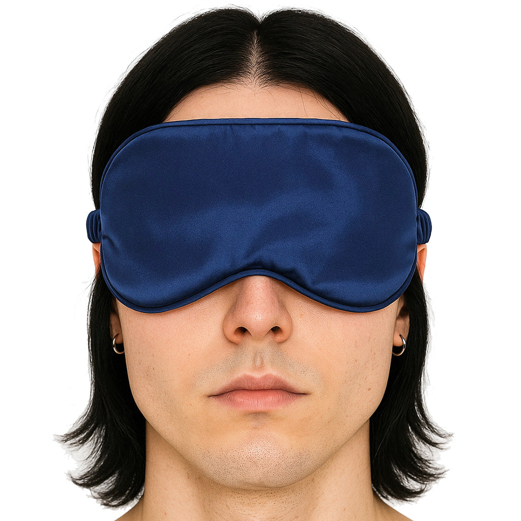 Ouch! Satin Blindfold in Navy Blue Bondage and Fetish > Pleasure Masks and Dress Up Play - Tophatter Daily Deals
