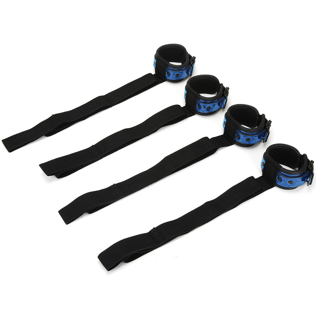 WhipSmart Bed Restraint Kit in Blue Bondage and Fetish > Restraints - Tophatter Daily Deals