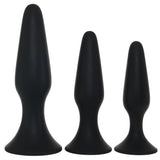 PinkCherry Silicone Anal Trainer Kit in Black Anal Sex Toys > Butt Plugs - Tophatter Daily Deals